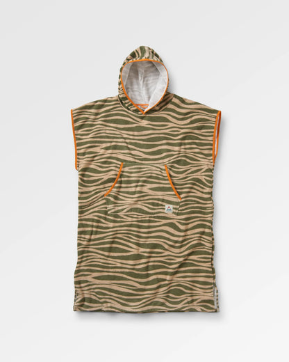 Tulum Towel Poncho - Strata Khaki - Flatlay