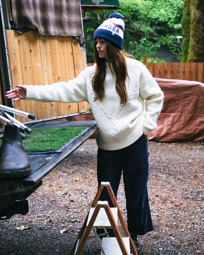 Cozy Cable Knitted Jumper - Off White - Lifestyle