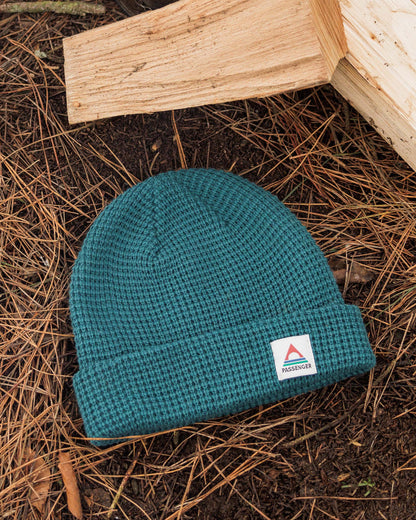 Moss Double Layer Waffle Beanie - Mediterranean - Lifestyle