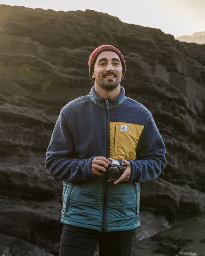 Born Explorer Polar-Lined Sherpa Fleece - Dark Denim - Lifestyle