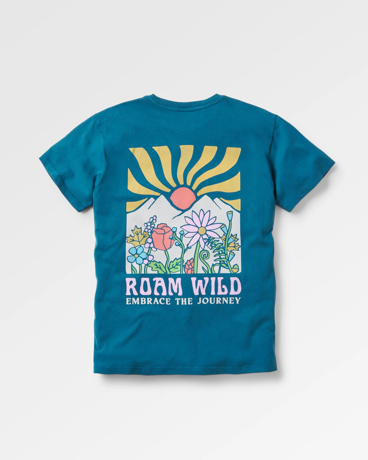 Roam Wild T-Shirt - Tidal Blue - Flatlay
