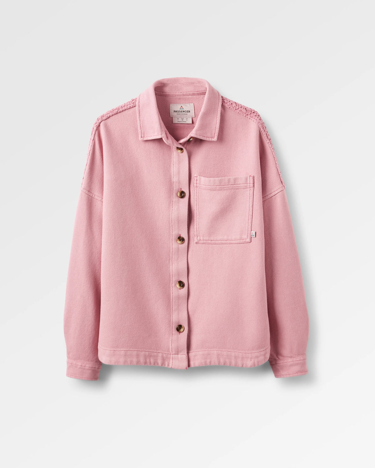 Maya Twill Overshirt - Pink Haze - Flatlay