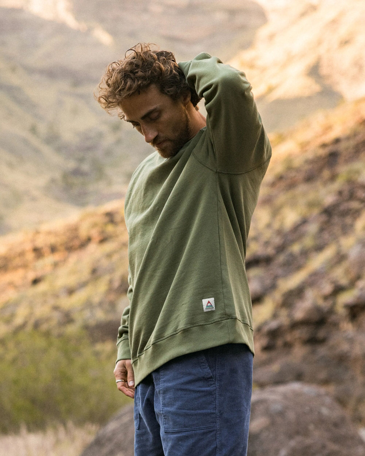 Heritage Men's Sweatshirt - Khaki - Lifestyle