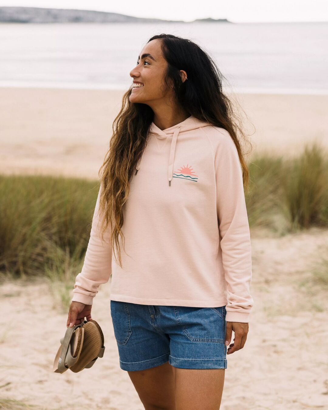 Rolling Slow Hoodie - Peached Pink - Lifestyle