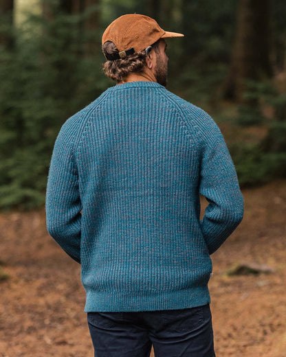 Fog Knitted Jumper - Deep Teal - Lifestyle