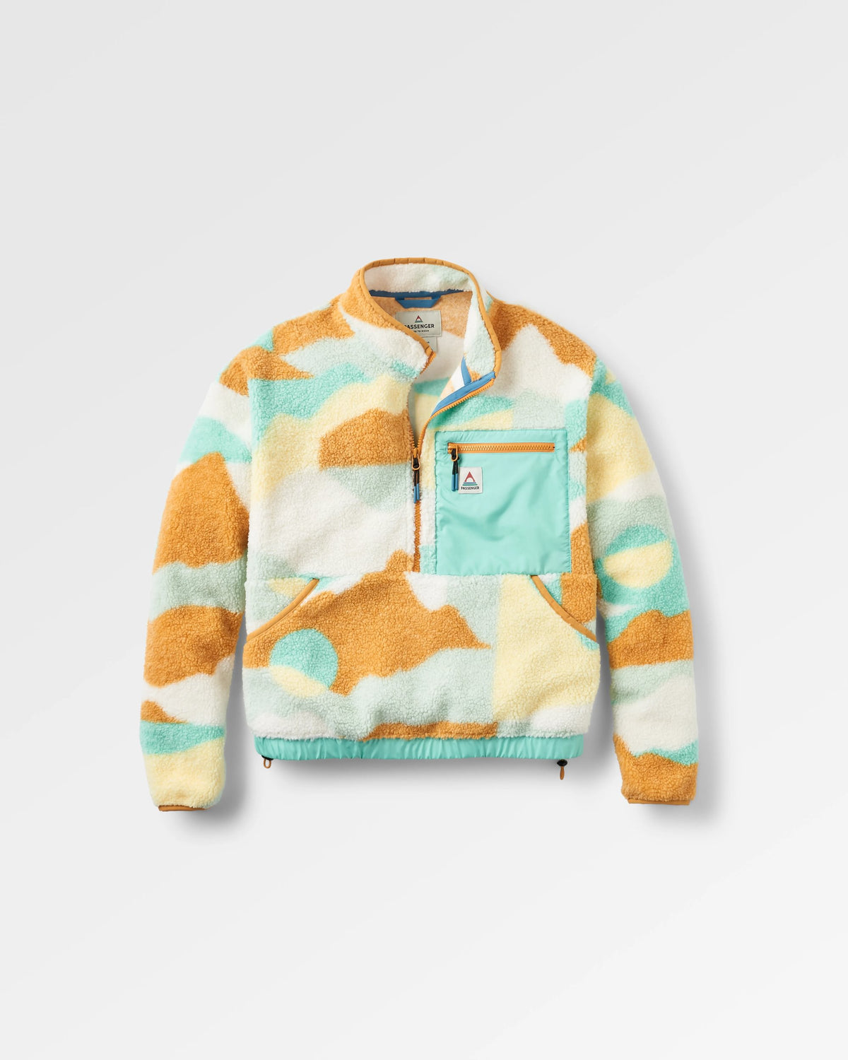 Ravi Sherpa Fleece - Vista Patchwork Yellow - Flatlay