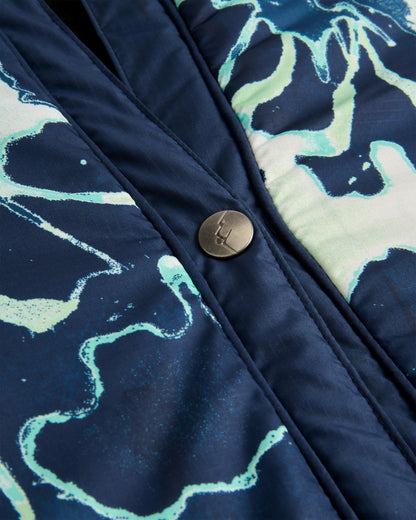 Cabin Sherpa Blanket - Frost Rich Navy - Flatlay
