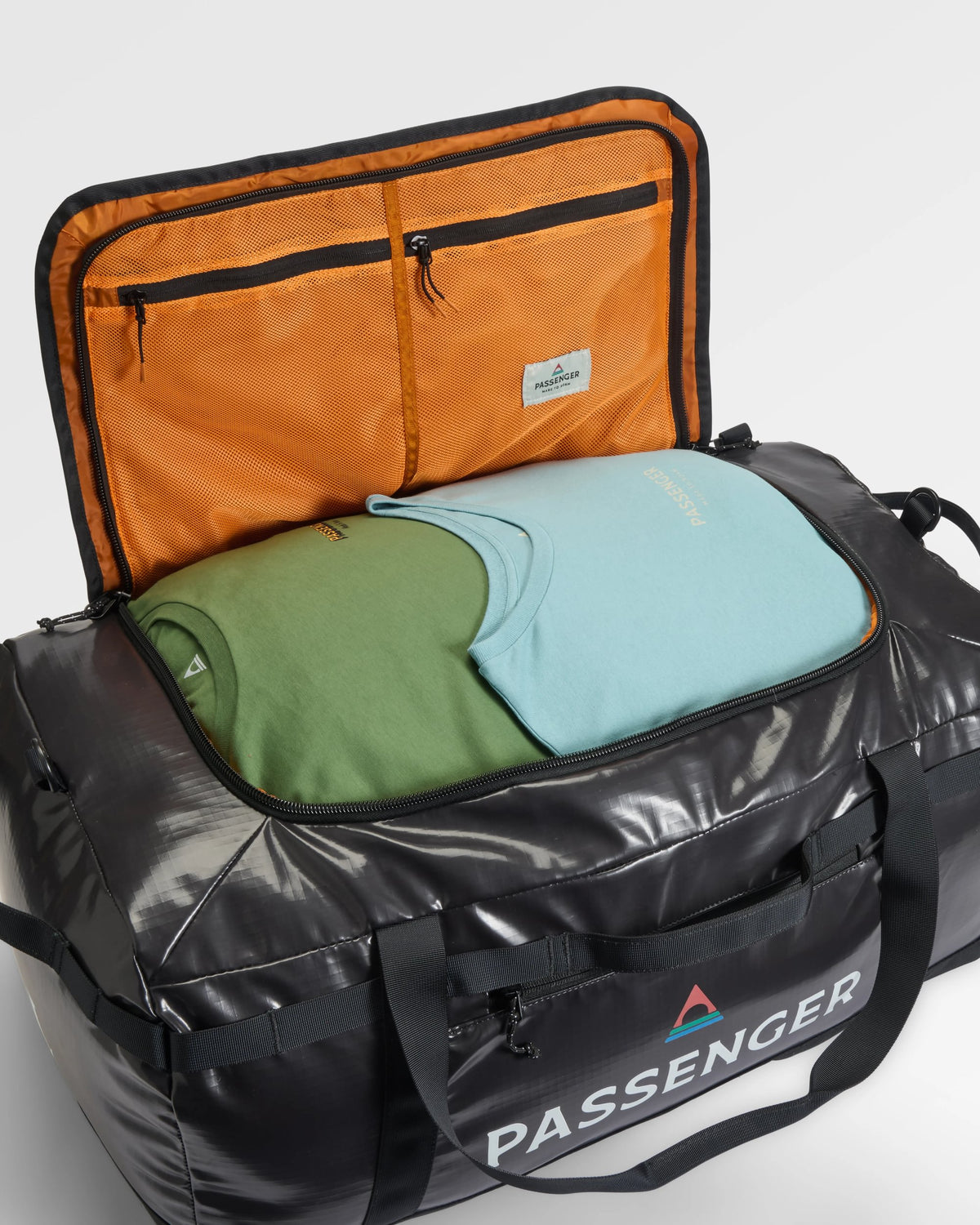 Roamer 80L Duffel Bag - Phantom Black - Flatlay