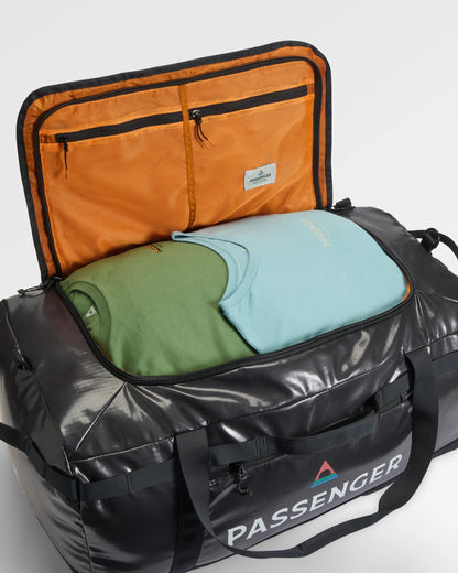 Roamer 80L Duffel Bag - Phantom Black - Flatlay