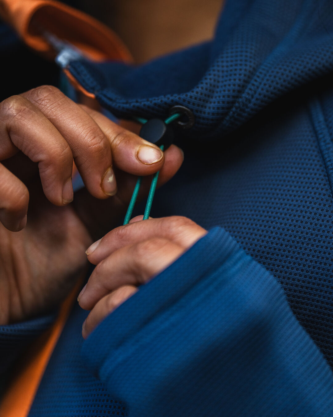 Slope Hooded Fleece - Dark Denim - Lifestyle