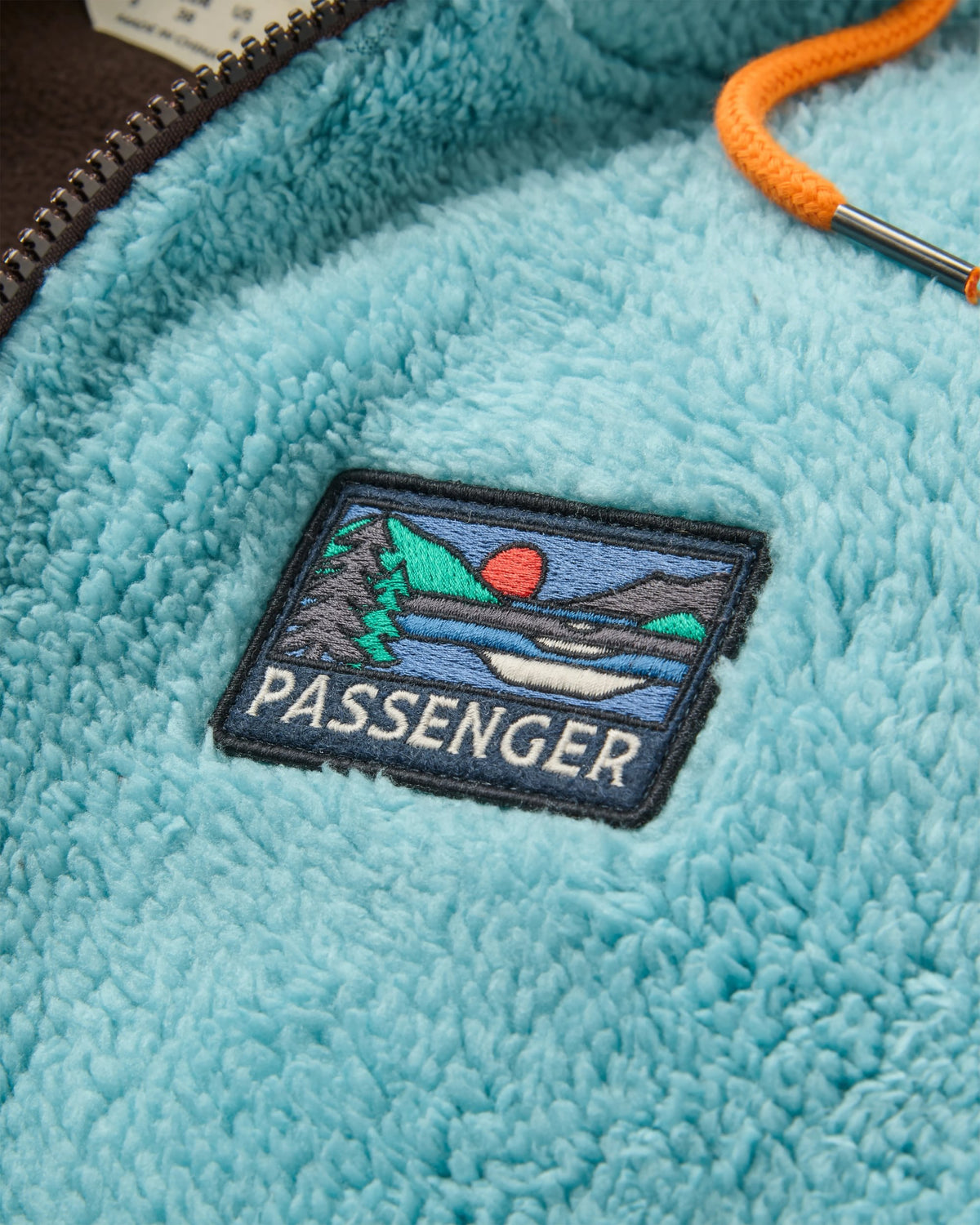 Nestling Polar-Lined Sherpa Fleece - Retro Blue/Espresso - Flatlay