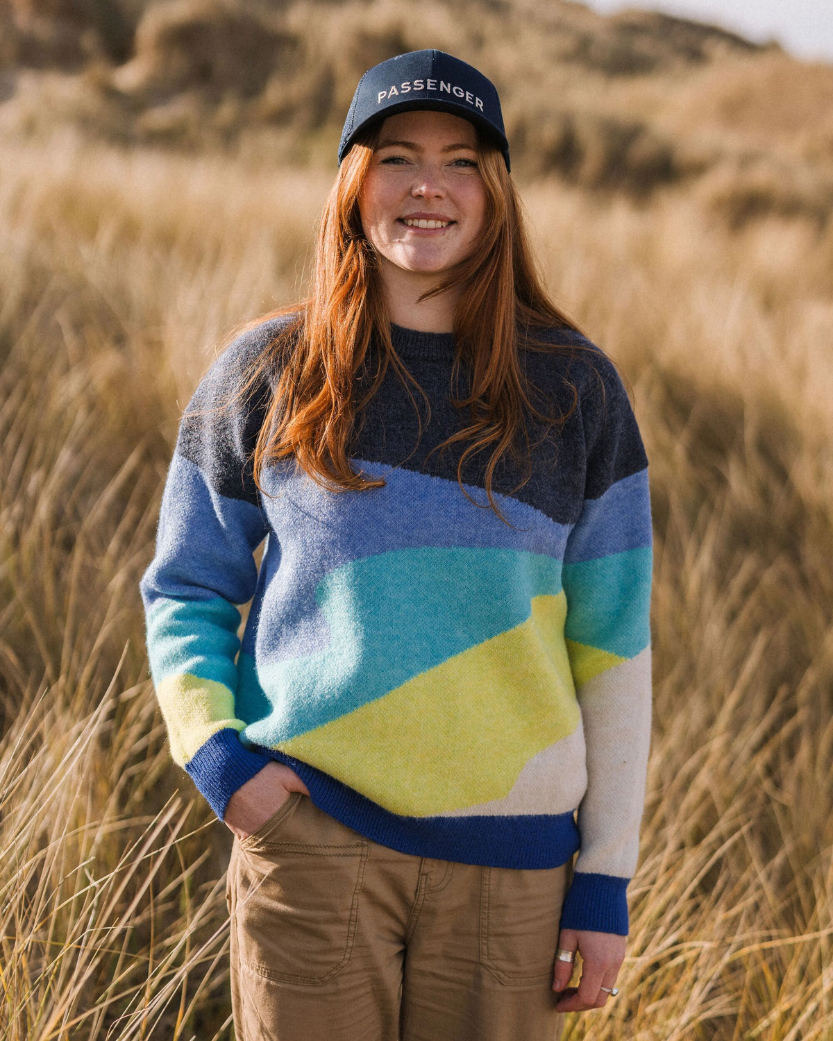 Scenic Knitted Jumper - Scenic Azure Blue - Lifestyle
