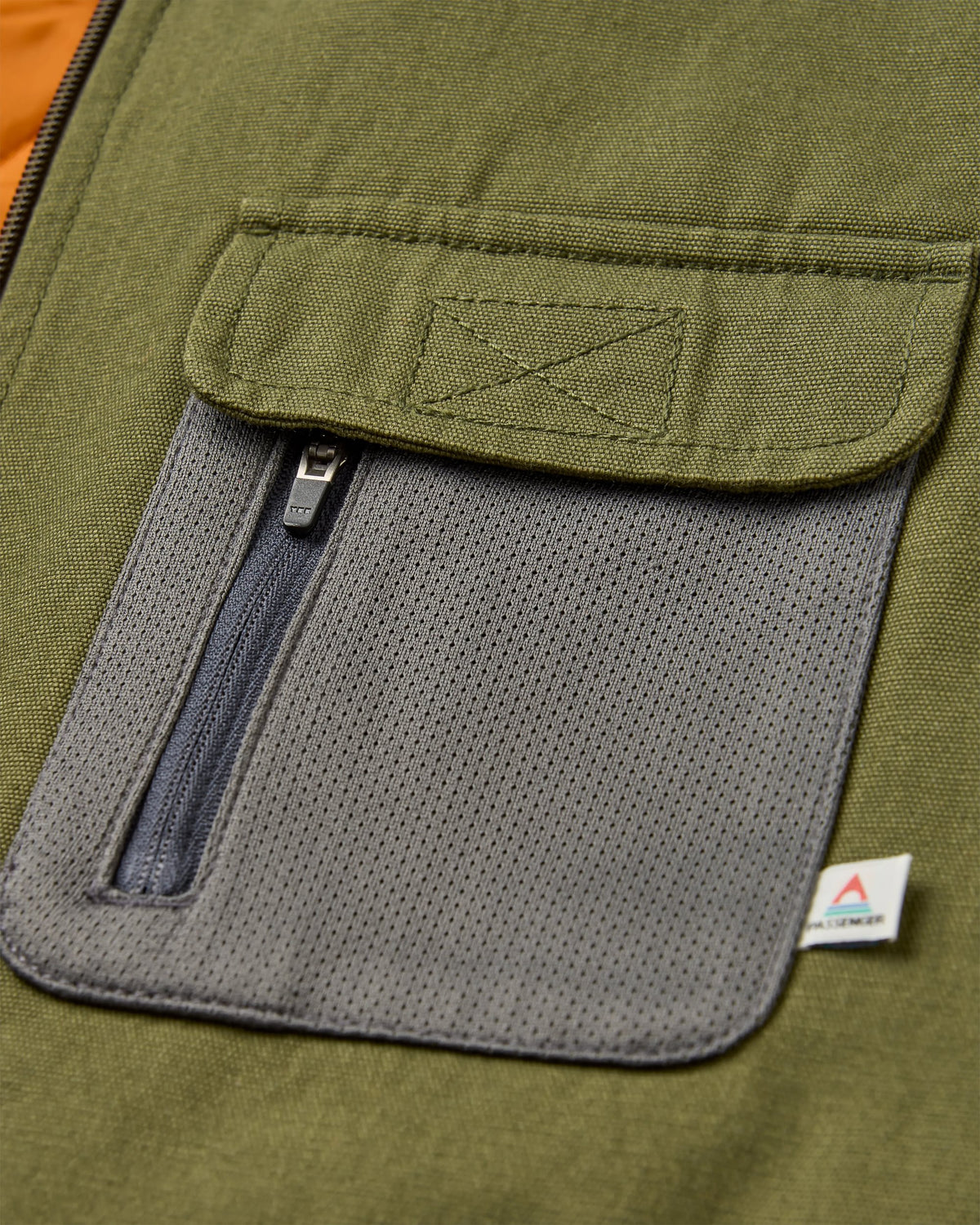 Explorers Cotton Canvas Gilet - Khaki - Flatlay