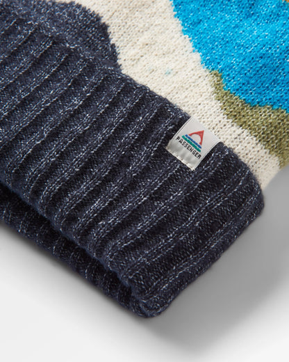Scenic Bobble Hat - Scenic Bluejay - Flatlay