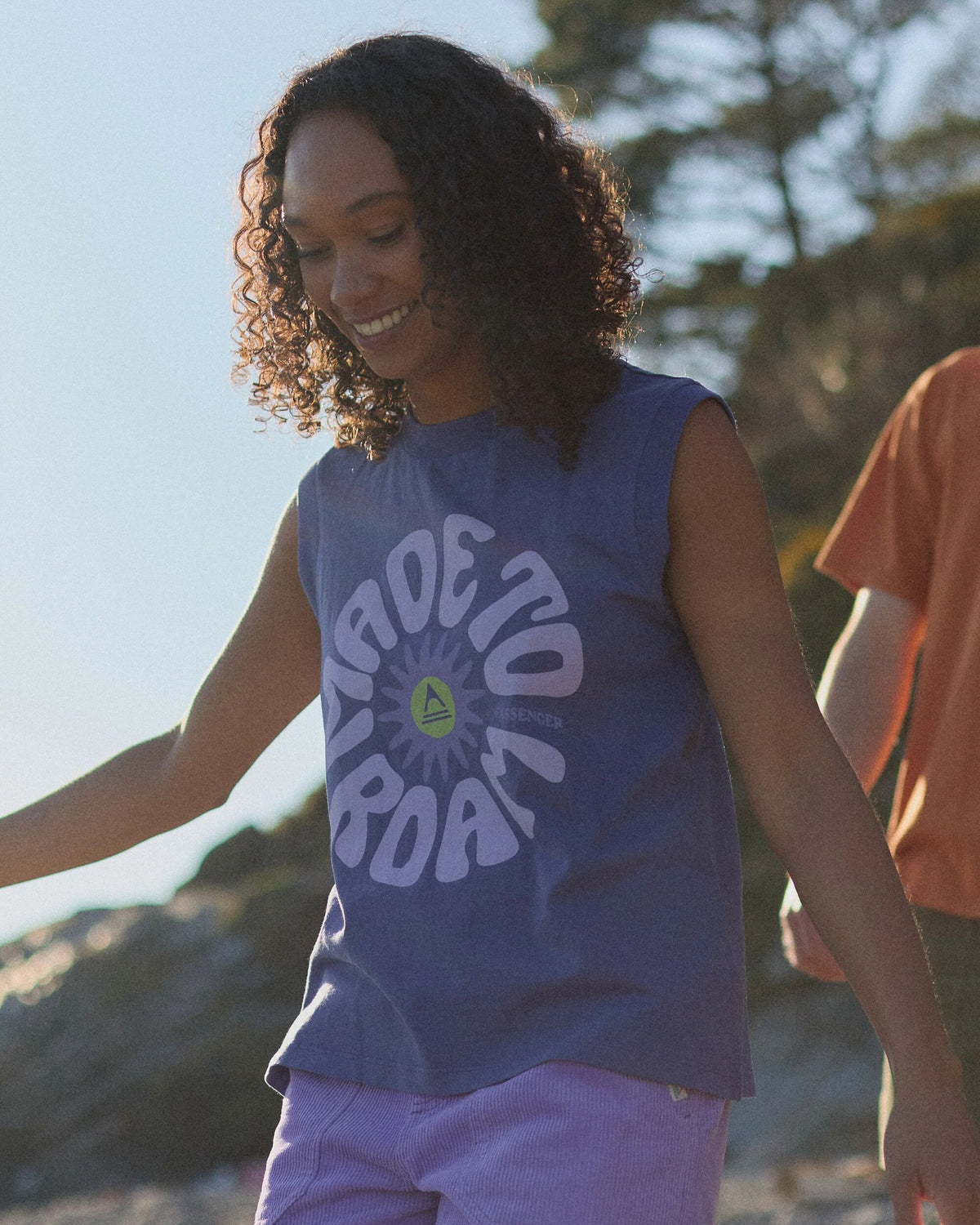 Easy Days Cotton Vest - Purple Indigo - Lifestyle