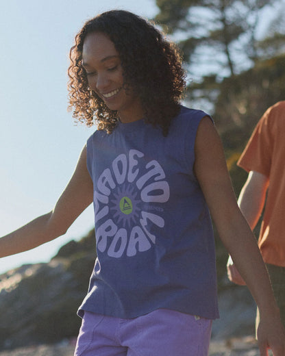 Easy Days Cotton Vest - Purple Indigo - Lifestyle