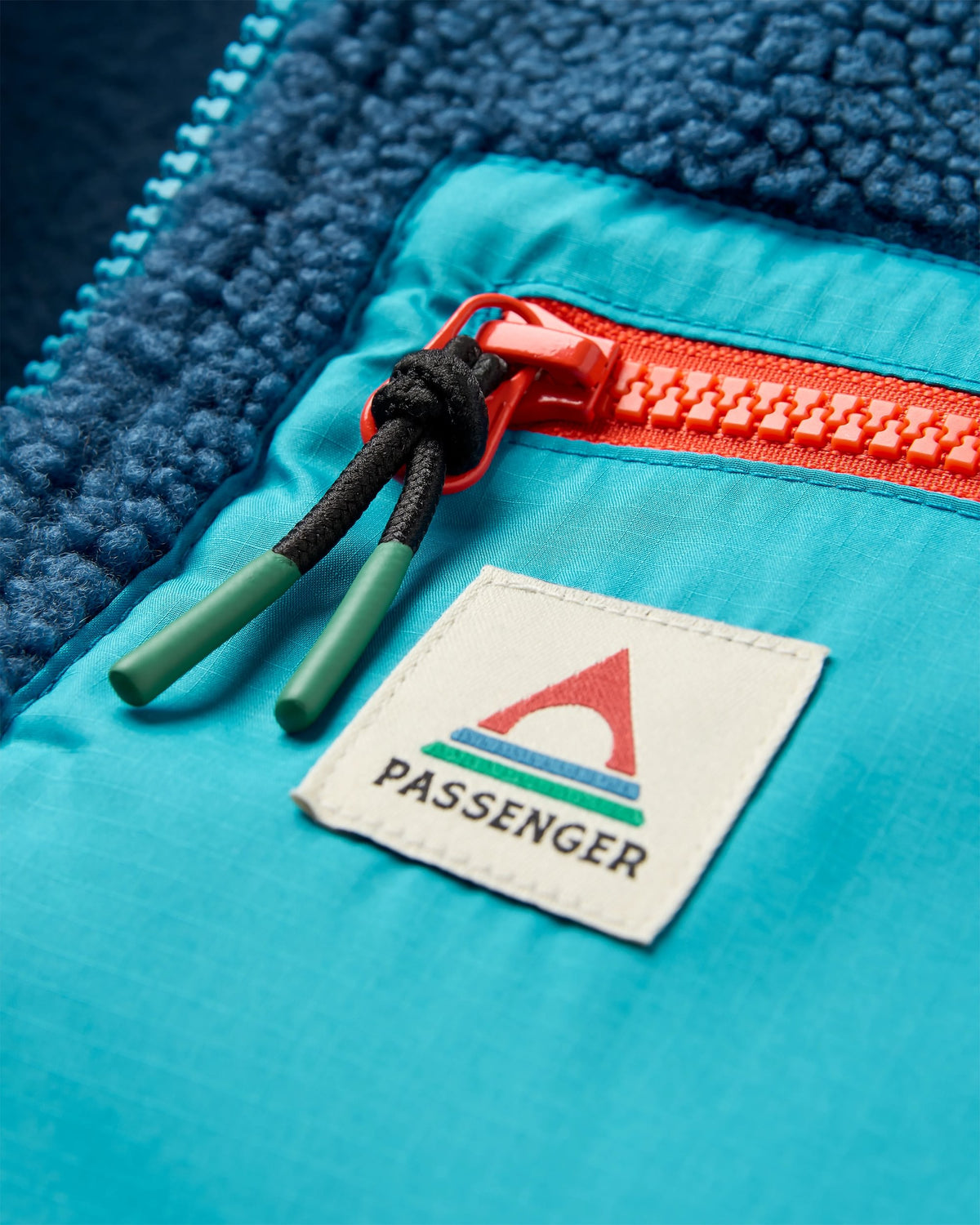 Ravi Sherpa Fleece - Dark Denim - Flatlay