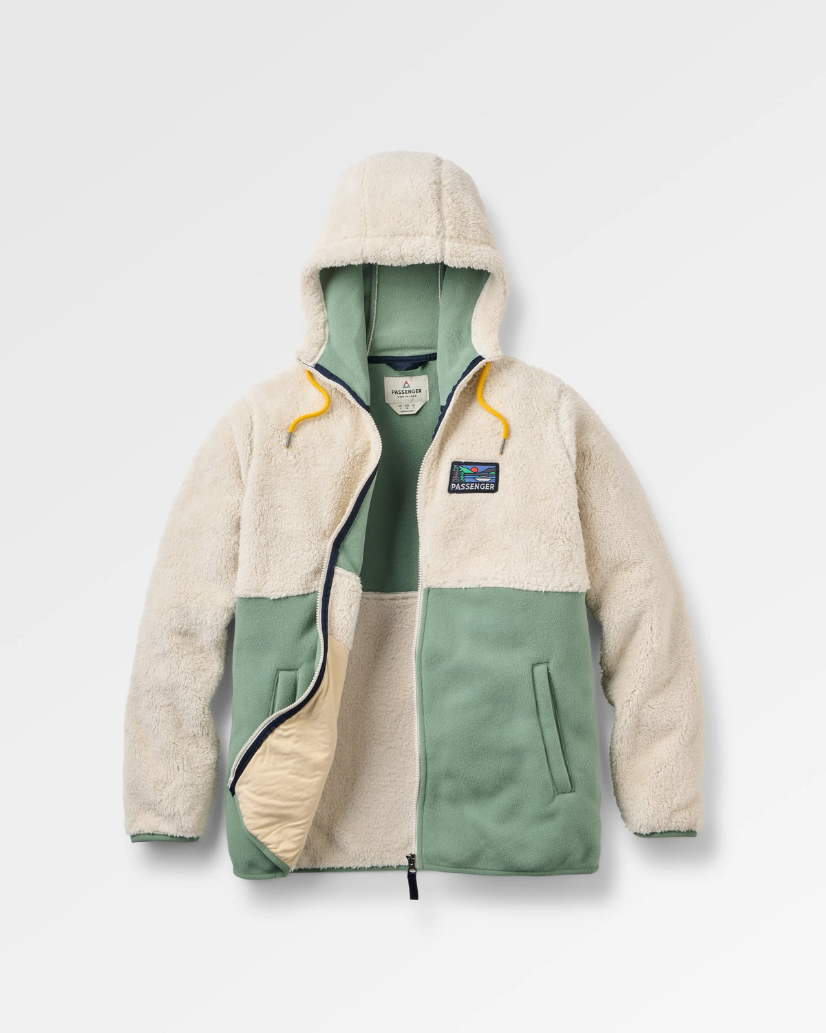 Nestling Polar-Lined Sherpa Fleece - Vintage White - Flatlay