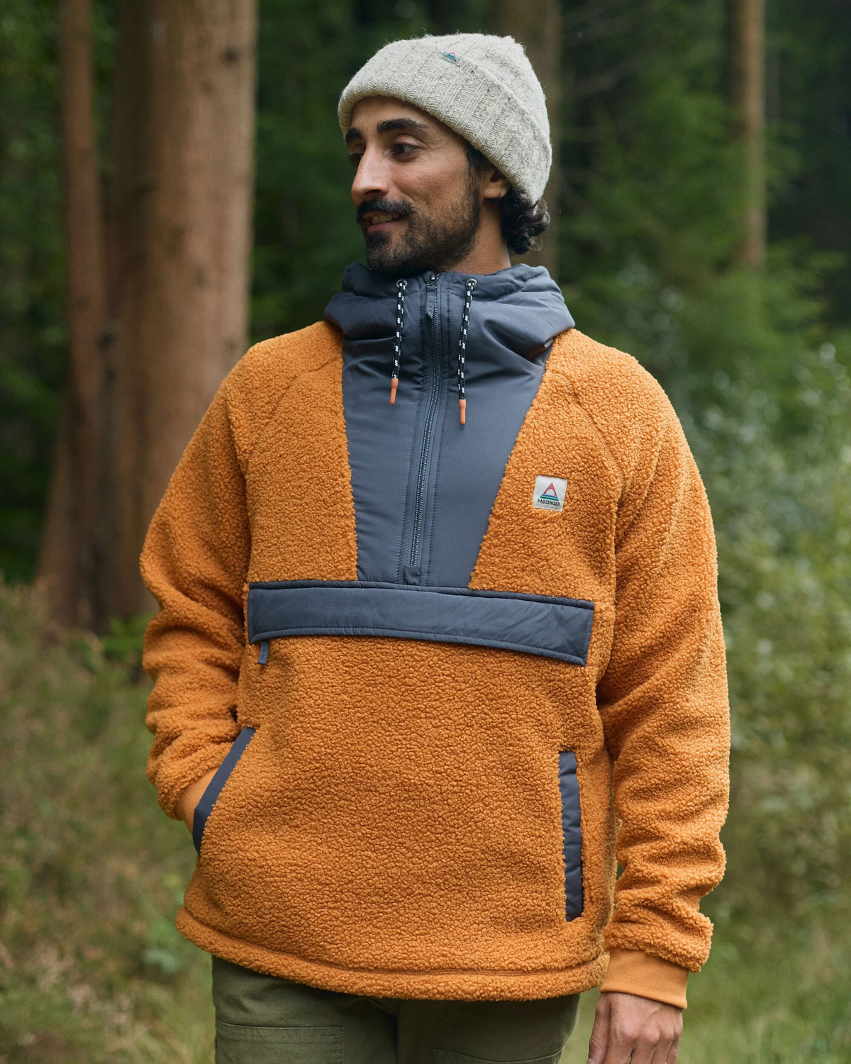 Woodland Polar-lined Sherpa Fleece - Retro Orange - Lifestyle