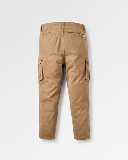 Lakeside Cargo Cotton Trouser - Caramel - Flatlay
