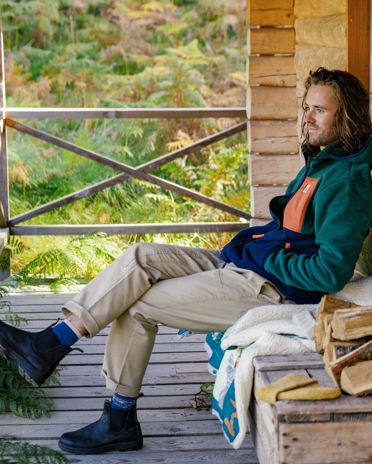 Vantage Cotton Canvas Trouser - Biscuit - Lifestyle
