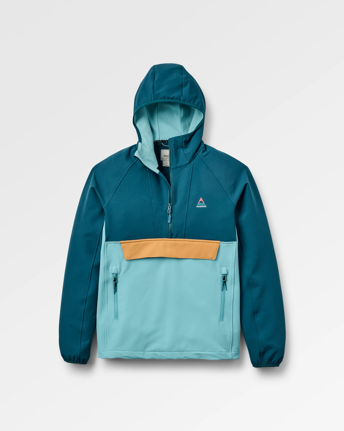 Ocean Softshell Anorak - Retro Blue/Tidal Blue - Flatlay