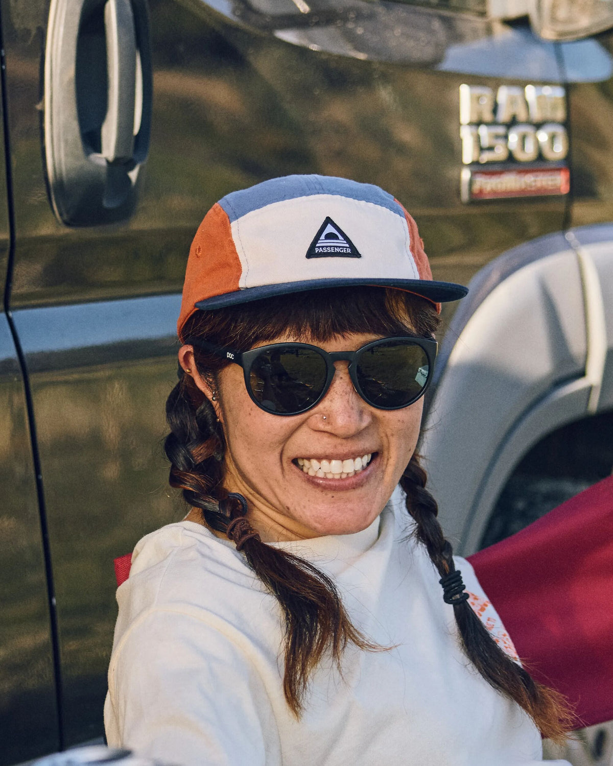 Fixie 5 Panel Cap - Sunrise Orange/ Moonlight Blue Multi - Lifestyle - Female