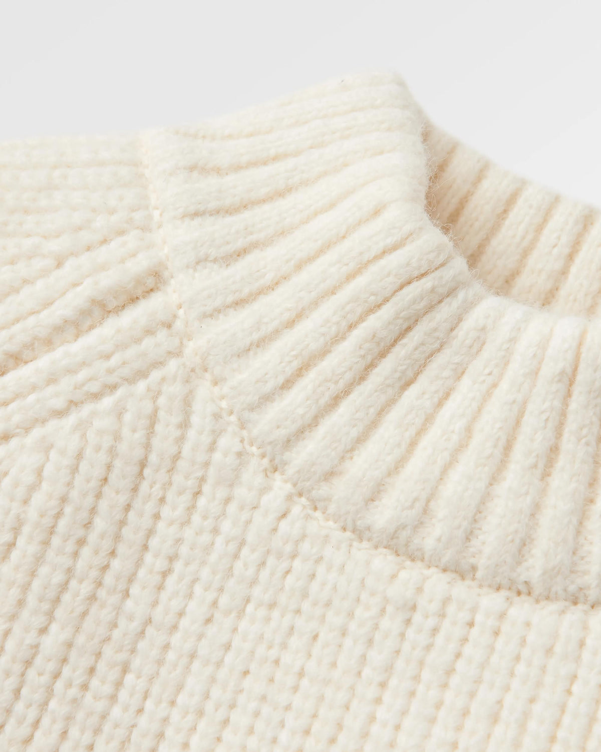 Cozy Cable Knitted Jumper - Off White - Flatlay