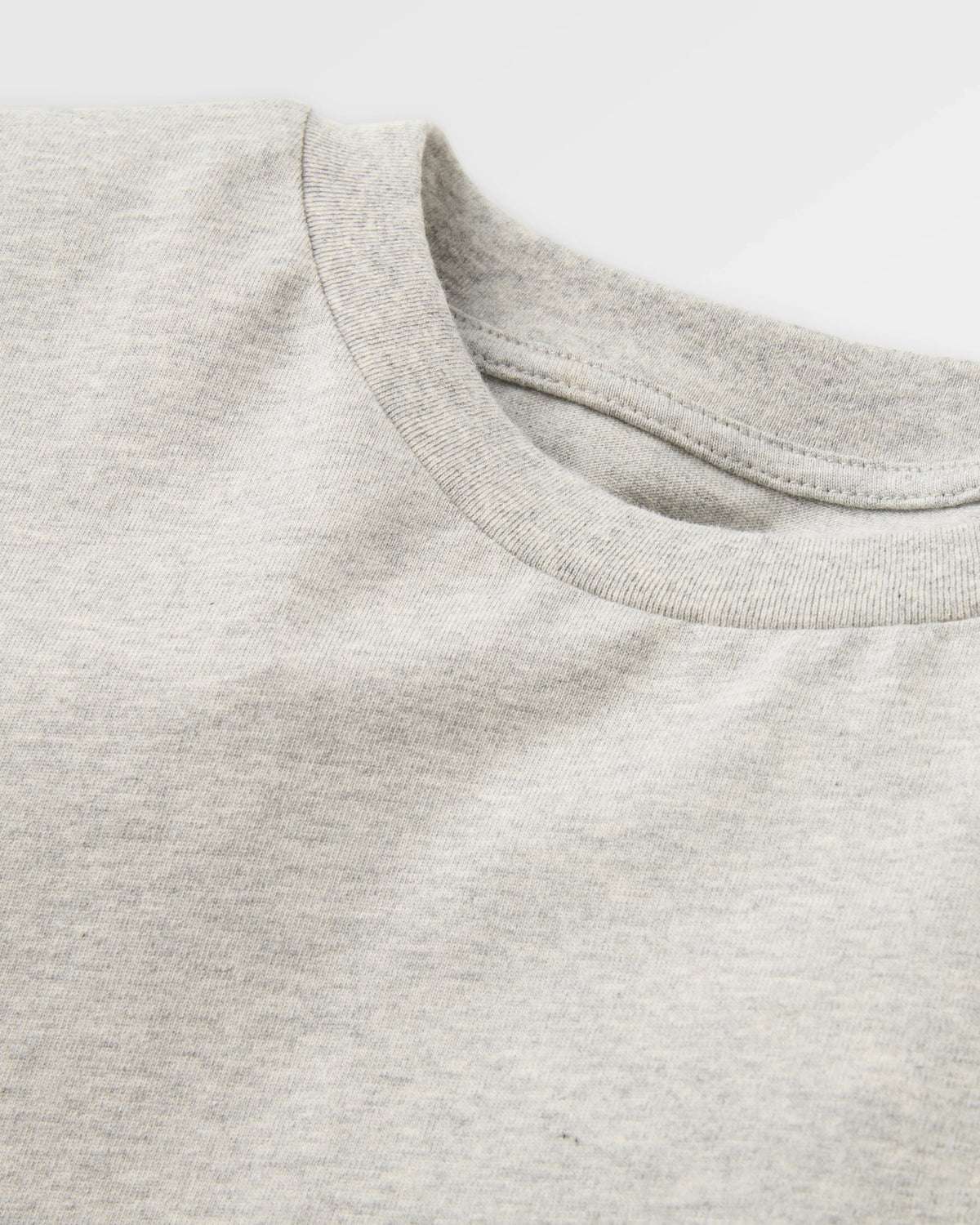 Slower Rhythms Women's Cotton LS T-Shirt - Grey Marl - Flatlay