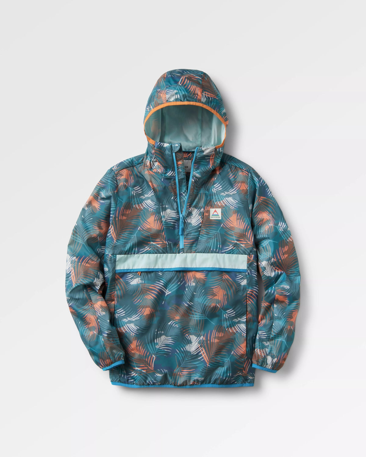 Viento Windshell Anorak - Palm Camo Deep Sea - Flatlay