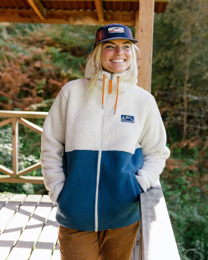 Nestling Polar-Lined Sherpa Fleece - Tidal Blue - Lifestyle