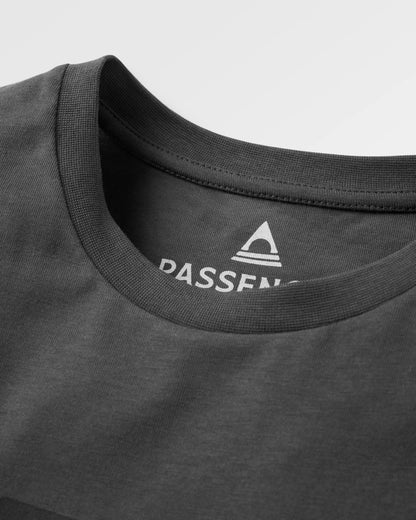 Waves & Trees Cotton T-Shirt - Charcoal - Flatlay