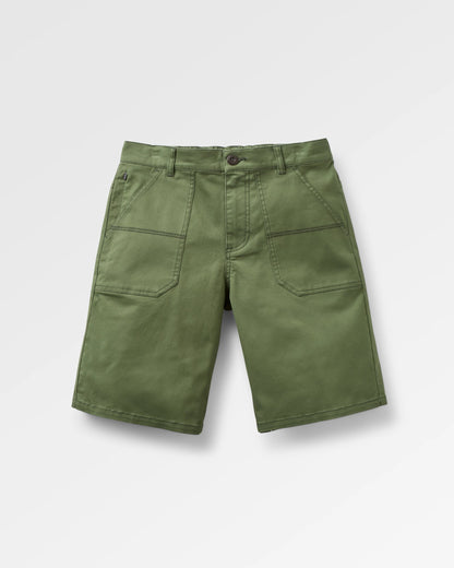 Lani Twill Long Short - Wild Green - Flatlay
