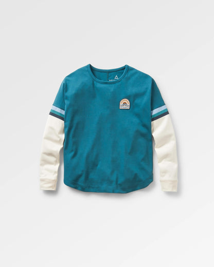 Dream Cotton Oversized LS T-Shirt - Mediterranean - Flatlay