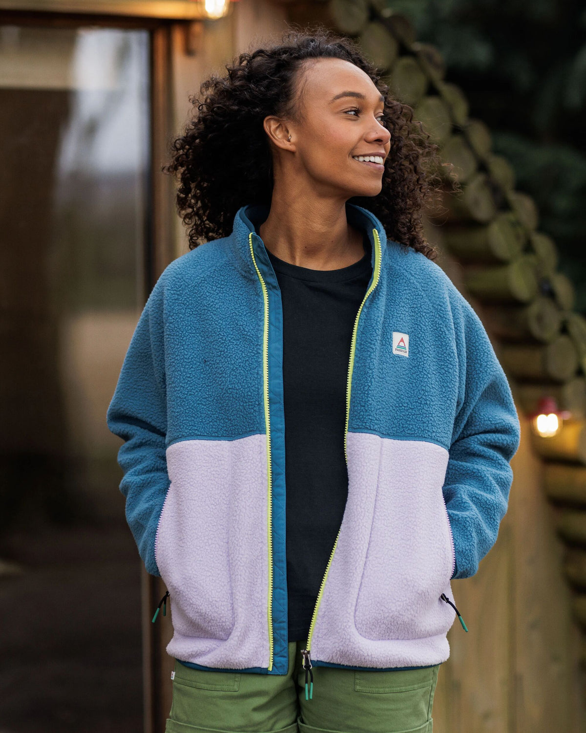 Fairbanks Full Zip Sherpa Fleece - Lilac Mist - Lifestyle