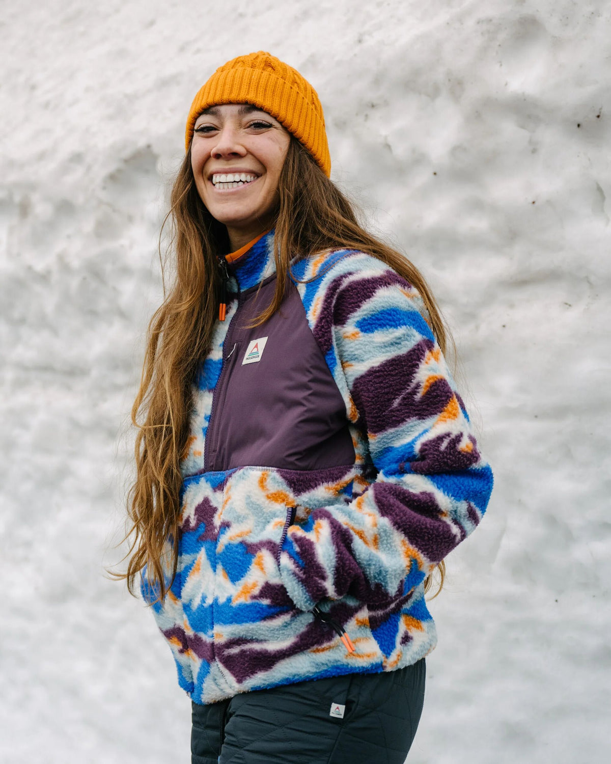 Home Sherpa Fleece - Mount Scenic Azure Blue - Lifestyle