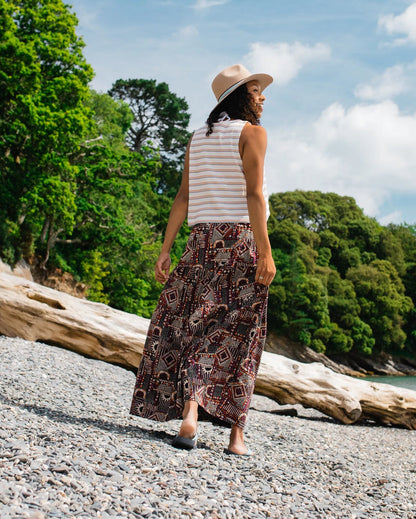Fareway Maxi Skirt - Vintage Patchwork Black/Multi - Lifestyle