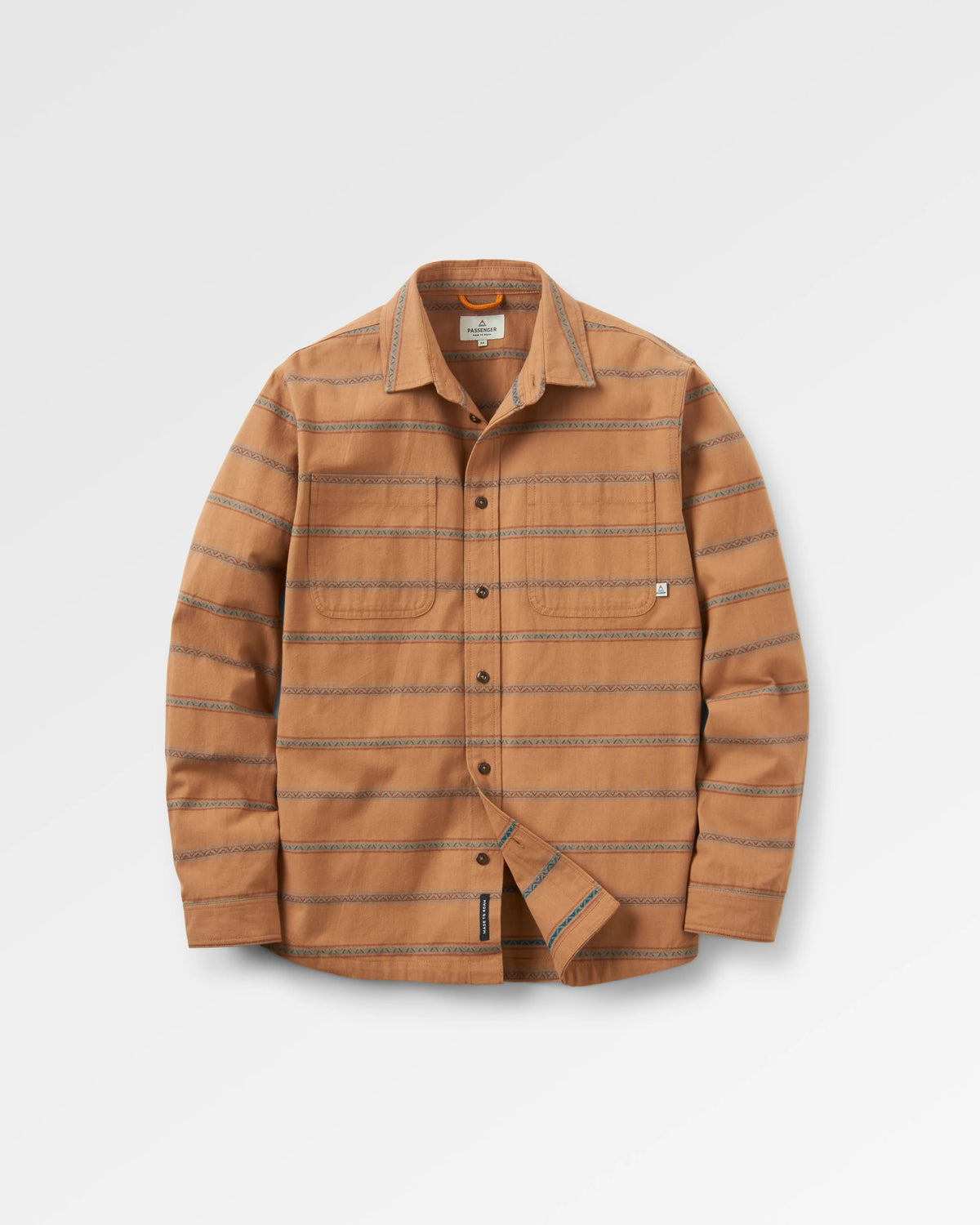 Backcountry Stripe Shirt - Toffee Jacquard - Flatlay