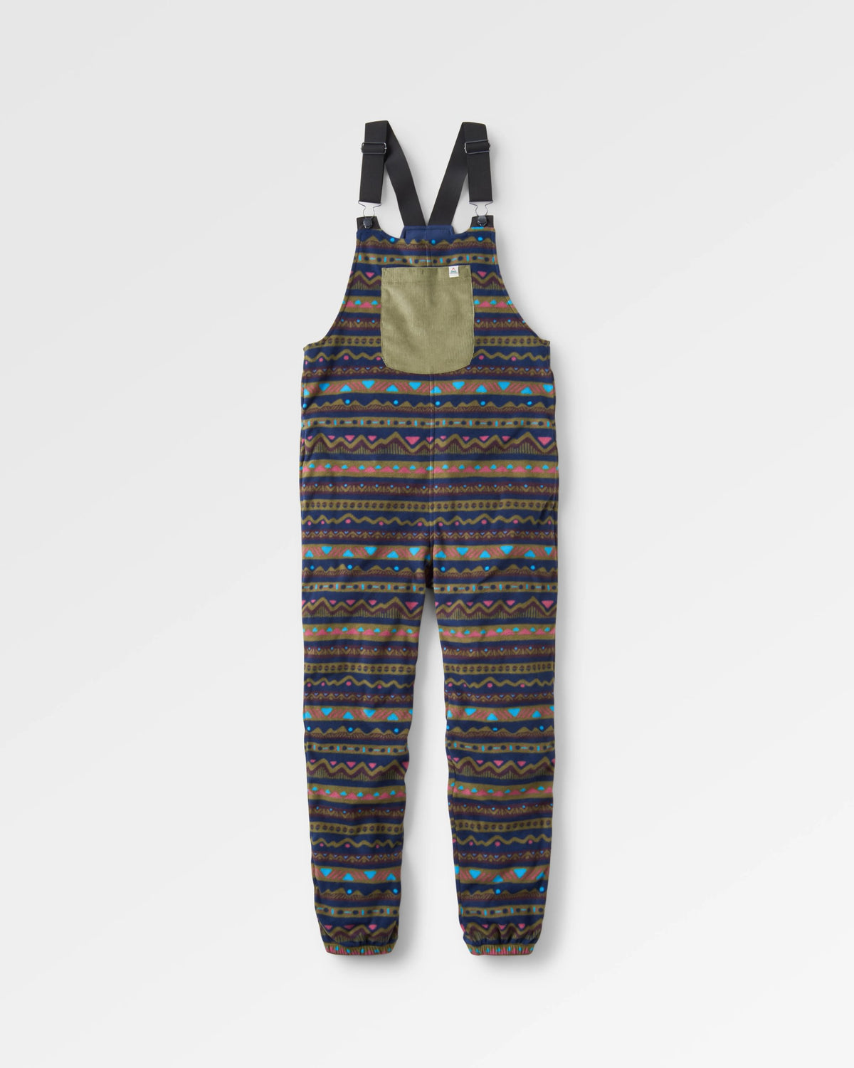 Ace Polar Fleece Dungarees - Mountain Geo Multi - Flatlay