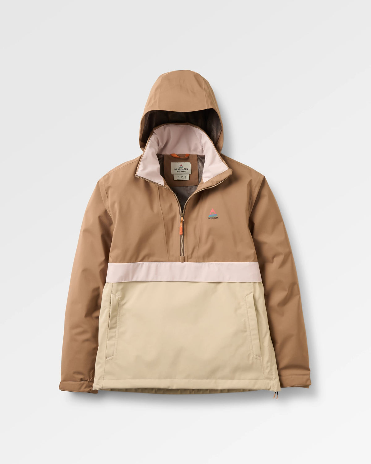 Skyline Waterproof Anorak - Caramel/Stone - Flatlay