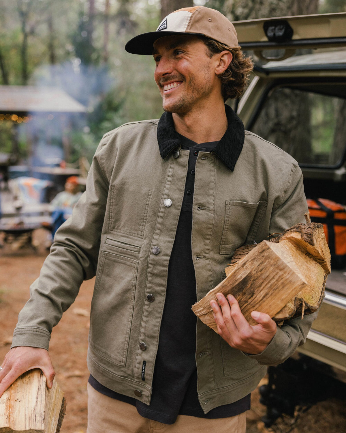 Vantage Lined Cotton Canvas Jacket - Dusty Olive - Lifestyle