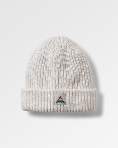 Beechwood Fleece Lined Beanie - Vintage White - Flatlay