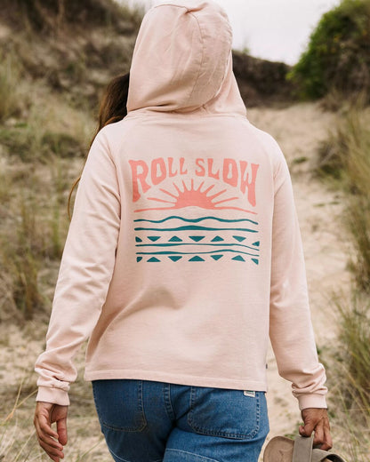 Rolling Slow Hoodie - Peached Pink - Lifestyle