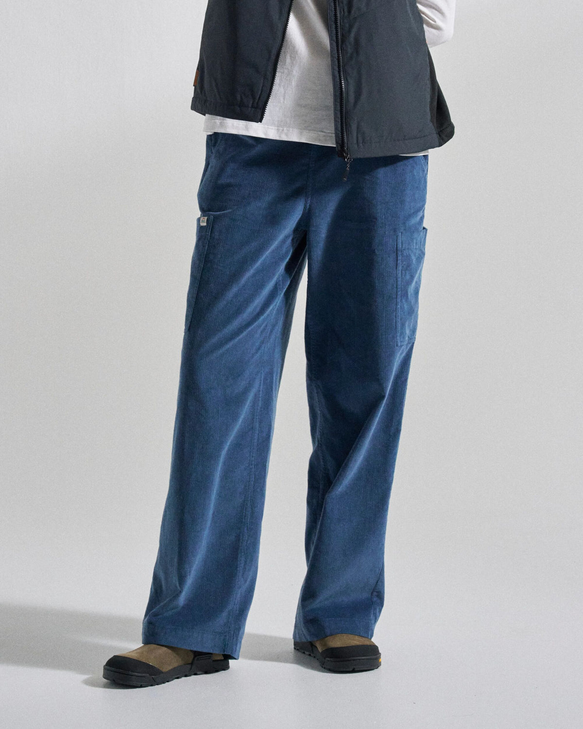 Someday Cotton Corduroy Trouser - Dark Denim - Studio Model