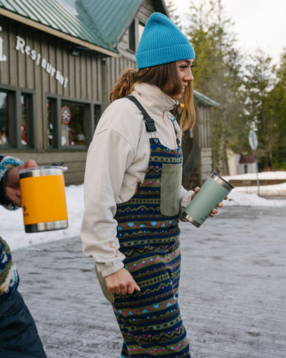 Ace Polar Fleece Dungarees - Mountain Geo Multi - Lifestyle