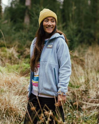 North Coast Vista Full Zip Sherpa Fleece - Blue Fog - Lifestyle