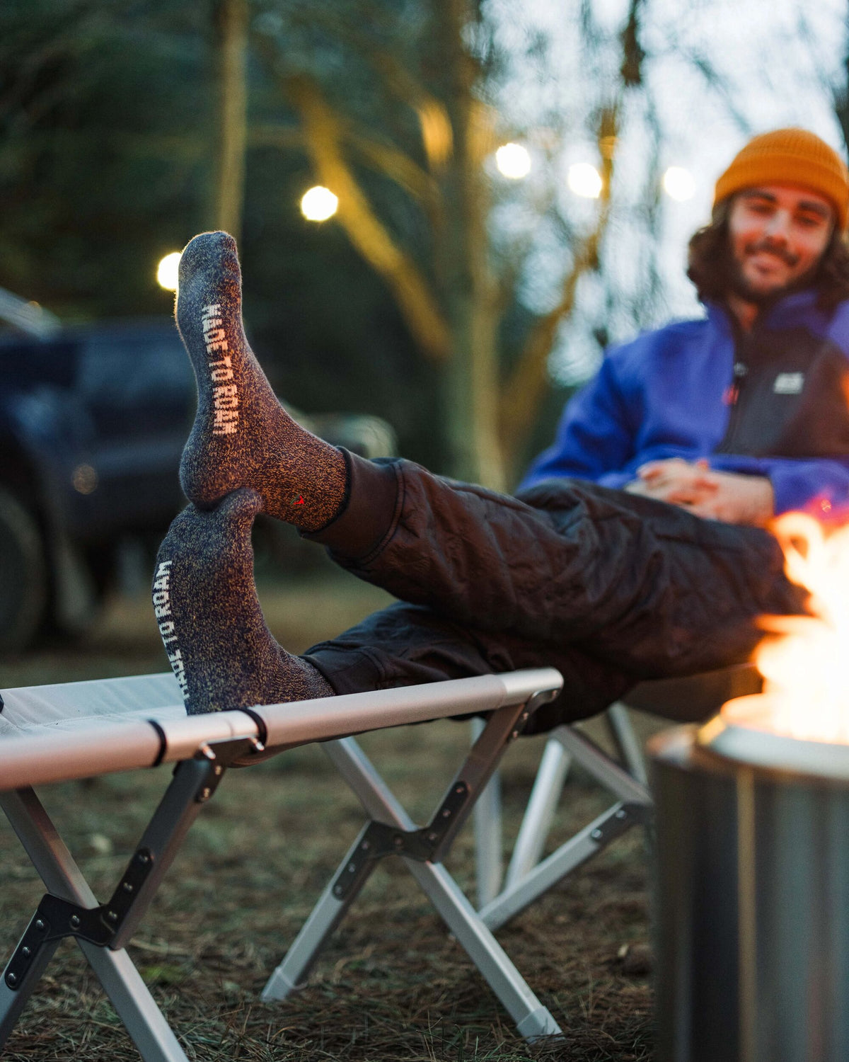 Thorne Men's Heavyweight Socks - Rich Navy - Lifestyle