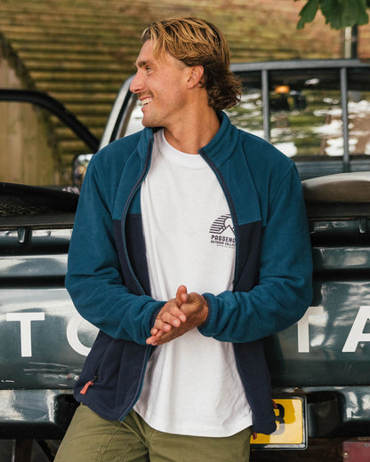 Ridge Full Zip Polar Fleece - Tidal Blue/Rich Navy - Lifestyle