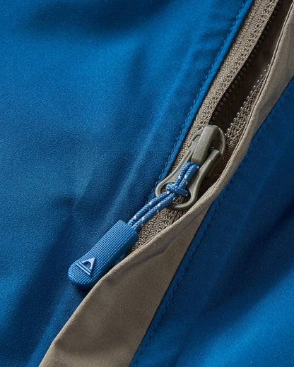 Downpour Waterproof Jacket - Tidal Blue/Arctic/Dusty Olive - Flatlay