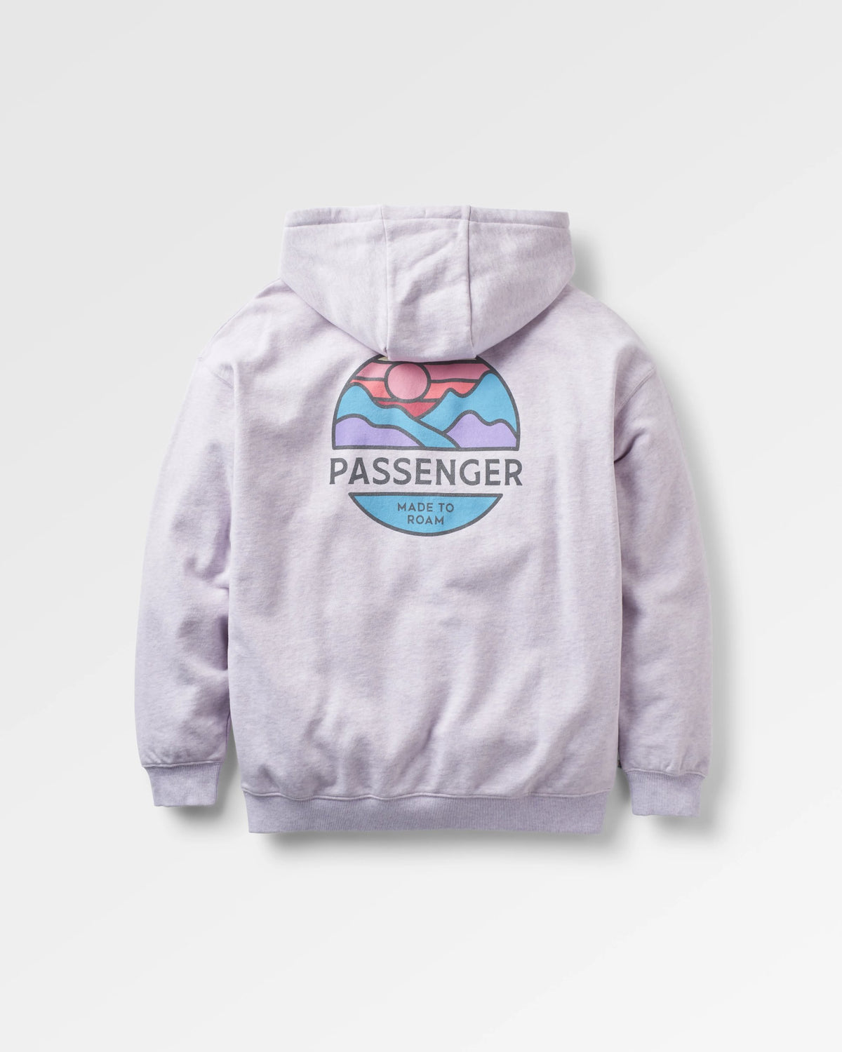 Laidback Cotton Hoodie - Lilac Mist Marl - Flatlay